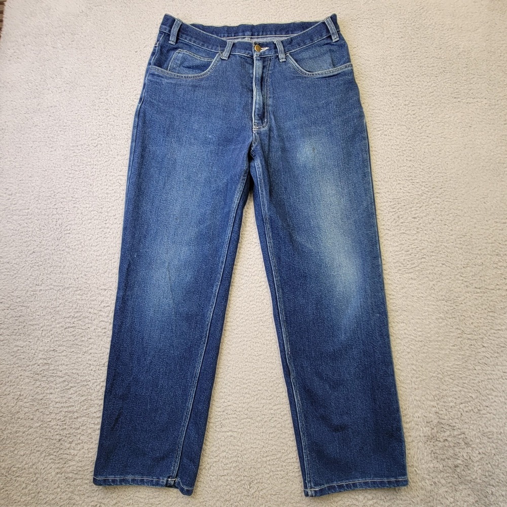 Vintage Towncraft Men's Jeans 34x30 Dark Wash Straight‎ Leg Stretchy Denim 31x28